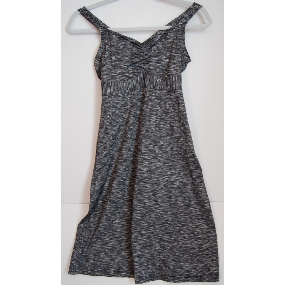 PRANA Amaya Space Dye Dress Size X-Small Ruched Empire Waist Stretch Athletic